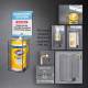 Poltex SANSTAT4-W Locking Sanitizing Station - 1 Position, Wall Mount (Consumables Not Included)