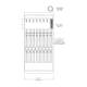 Capsa SAS-TEE8 TEE Probe Cabinet, 8 Capacity - Front Opened Door