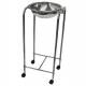 MRI Non-Magnetic Stainless Steel Basin Stand with Casters