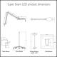 Burton Medical SELED Series Super Exam® LED White Light - Dimensions