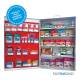 AERO Healthcare SF200BMT SureFill® 200 Series Class B Metal Cabinet with Meds, 5 Shelves - Inclusions