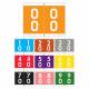 Barkley FDSFM Match SFDM Series Double Digit Numeric Color Code Roll Labels - 1 3/16"H x 1 1/2"W