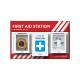 AERO Healthcare SFFASP SureFill® First Aid Station with Eyewash, First Aid Kit, and AED
