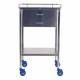Pedigo SG-80-A-SS Utility Table With Two Drawers, Shelf, and Rail