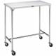 Pedigo Mid-Sized Stainless Steel Instrument Table with H Brace