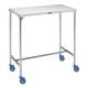 Pedigo SG-87-SS Mid-Sized Stainless Steel Instrument Table with H-Brace - Table Size 18" W x 33" L x 34" H