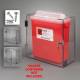 Poltex SHARPCAB3-W Locking 3 Gallon Sharps Container Cabinet - Wall Mount (Sharp Container Not Included)