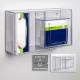 Poltex SHLDN95CAB-W Wall-Mounted N95/Face Mask with Shield Dispenser - In Use