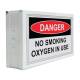 Phillips Safety Danger No Smoking Oxygen In Use LED Warning Sign, Right Angle