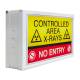 Phillips Safety SIGN-LED-BAT-116 Controlled Area X-Rays No Entry LED Warning Sign, Right Angle