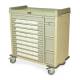 Harloff SL36BIN5 Standard Line 36 - 5" Med-Bin Medication Cart with Key Locks (Shown in Beige and Sand Colors)