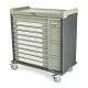 Harloff SL36BIN5 Standard Line 36 - 5" Med-Bin Medication Cart with Key Locks (Shown in Hammertone Gray and Sand Colors)