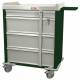 Harloff SL480PC Standard Line 480 Punch Card Medication Cart with Key Locks, Single Wide Narcotics Drawer