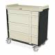 Harloff SL600PC Standard Line 600 Punch Card Medication Cart with Key Locks, 1 Single Wide Narcotics Drawer - Shown in Forest Green Side Panels, Base, Back & Pull Out Side Shelf