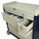 Harloff SL600PC Standard Line 600 Punch Card Medication Cart with Key Locks, 1 Single Wide Narcotics Drawer