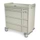 Harloff SL600PC Standard Line 600 Punch Card Medication Cart with Key Locks, 1 Single Wide Narcotics Drawer (Shown in Sand Colors)