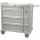 Harloff Standard Line 600 Punch Card Medication Cart with Key Locks, 1 Single Wide Narcotics Drawer 