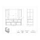 Poltex SPECDISPFRST-W Multi-Specimen Collector Dispenser, Frosted Acrylic - Dimensions