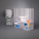 Poltex SPECDISPFRST-W Multi-Specimen Collector Dispenser, Frosted Acrylic - Keyhole Slots (Supplies are Not Included)
