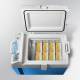 Accucold SPFZ25 Side-Handled Portable Freezer, Blue, 0.88 Cubic Feet - Top View Filled with Vaccines (Vaccines are not Included)