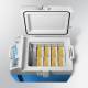 Accucold SPFZ25M Side-Handled Portable Freezer with Travel Trolley, Blue, 0.88 Cubic Feet - Top View Filled with Vaccines (Vaccines are not Included)