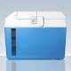 Accucold SPFZ25M Side-Handled Portable Freezer with Travel Trolley, Blue, 0.88 Cubic Feet - Front View
