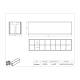 Poltex SQBTLSHF10215-250 Square Media Bottle Drawer, 250 mL - Dimensions