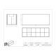 Poltex SQBTLSHF10215-500 Square Media Bottle Drawer, 500 mL - Dimensions