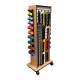 Pivotal Health Solutions SR-001-53LO Stor-Edge™ Multi-Purpose Cart with Dual Slatwall Panels, Oak Laminate - Back View With Weight Kit (Weight Kit is Sold Separately)