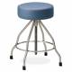 Clinton Stainless Steel Stool with Rubber Feet, 4" Thick Padded Seat & Extra Wide Base