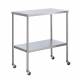 Stainless Steel Instrument Table with Shelf, 20" W x 36" L Model SS8010