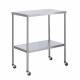 Stainless Steel Instrument Table with Shelf, 18" W x 33" L Model SS8012