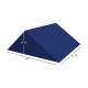 Columbus Healthcare SSW-25168K-DM Angled Knee Wedge with 4 Way Stretch Medium Blue Cover, Narrow, 16" W x 25" L x 8" H - Dimensions