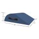 Columbus Healthcare SSW-28168KC-DM Curved Knee Wedge with Hand Grab Strap and 4 Way Stretch Medium Blue Cover, Narrow, 16" W x 28" L x 8" H - Dimensions