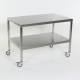 MidCentral Medical Stainless Steel Work Table with Lower Shelf, 4" Casters