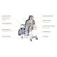 Champion Healthcare T5 Procedure Stretcher Chair with Seat Tilt, Wide Back Width, and Auto Extending Footrest - Annotated (The Image Shown May Include Features, Accessories, or Fabrics that do not Come Standard on Base Model)