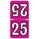 Arden Label TCPK-25 Colwell Compatible TCPK Series 2025 Top-Tab Year Labels - Size 1" H x 1/2" W