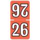 Arden Label TCPK-26 Colwell Compatible TCPK Series 2026 Top-Tab Year Labels - Size 1/2" H x 1" W