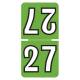 Arden Label TCPK-27 Colwell Compatible TCPK Series 2027 Top-Tab Year Labels - Size 1" H x 1/2" W