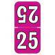 Arden Label TCYM-25-T4 Colwell Compatible TCYM Series 2025 Top-Tab Year Labels - Size 1 1/2" H x 3/4" W