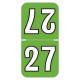 Arden Label TCYM-27-T4 Colwell Compatible TCYM Series 2027 Top-Tab Year Labels - Size 1 1/2" H x 3/4" W