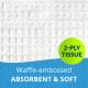 White, 2-Ply Tissue, Waffle-Embossed Medical Towel