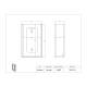 Poltex TISSUE2-2 Tissue Box Holder, 2.2" Depth - Dimensions