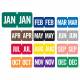 Tab Products Match TMLV Series Month Code Roll Labels - 1/2"H x 1"W