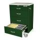 Harloff TPS3028EC4 T-Series Standard Width Tall Medical Storage Cart with Four Drawers, Basic Electronic Pushbutton Lock (Tray is sold separately, and supplies are not included.)