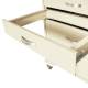 The 4" drawers of every T-Series cart have been replaced with frames that hold most standard storage trays, which are sold separately.