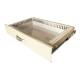 The image depicts a T-Series Cart's 4" drawer with a 4" removable tray. The plastic tray is available for purchase separately.