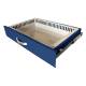 The image depicts a T-Series Cart's 4" drawer with a 4" removable tray. The plastic tray is available for purchase separately.