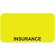 INSURANCE Label - Size 1 5/8"W x 7/8"H