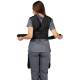 Universal Medical UM-QSFLXB-LF Series Fast Ship Flex Back Lead Free Apron - Black Nylon (Back View - Hook and Loop Fastening Flaps)